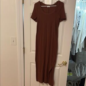 Cotton On Brown Sheath Midi Dress